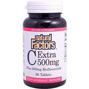  Natural Factors C Extra, 500 mg, 90 Tablets by ClubNatural 