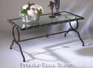 Tuscan Coffee Table Hammered Brass Button Design  