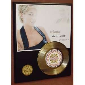  Gold Record Outlet Princess Diana Etched 24kt Gold Record 