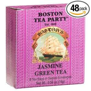 Boston Teas Jasmine Green Tea, 8 Count: Grocery & Gourmet Food
