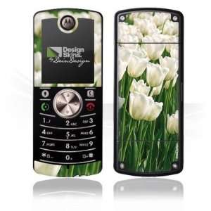   Design Skins for Motorola F 3   White Tulip Design Folie Electronics