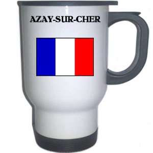  France   AZAY SUR CHER White Stainless Steel Mug 