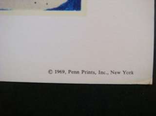 1969 Salvador Dali Zodiac Signs Print Pisces Offset Lithograph Vintage 