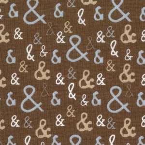  Moda Pure Ampersand Symbols Cocoa Brown Quilt Cotton 