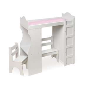   With Desk Chair Bench Armoire And 3 Hangers   Pink/White Toys & Games