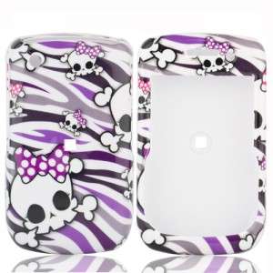 White Purple Skulls Hard Case Phone Cover for BlackBerry Curve 8530