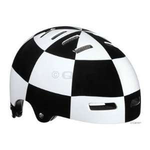Lazer Street Helmet: Black/White Finish; MD:  Sports 