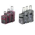 World Traveler 3 piece Damask Expandable Luggage Set  Overstock