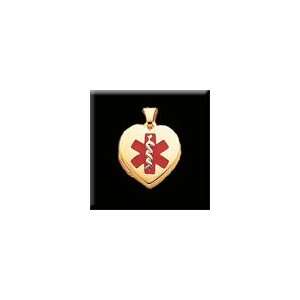   Medical ID Locket with Red Caduceus Medical Symbol *On Sale: Health