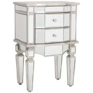  Wilton Mirrored 2 Drawer Accent Table