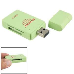   Light Green SD MMC T flash MS M2 Memory Card USB Reader Electronics