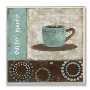 Stupell Home Decor Collection Café Noir Square Wall Plaque, Brown and 