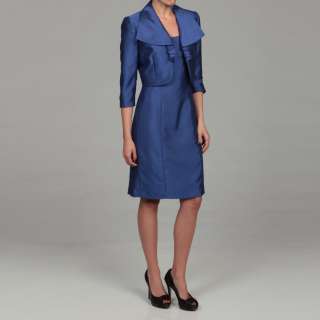 Tahari Womens Peri Ruffle Front Jacket Dress  Overstock