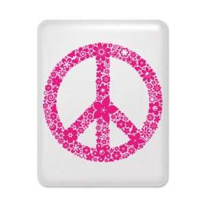  iPad Case White Flowered Peace Symbol Pnk: Everything Else