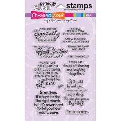 Stampendous Perfectly Clear Sincere Sentiments Stamps  