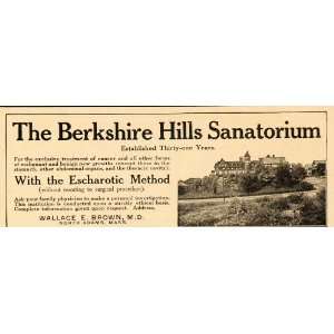 1909 Ad Berkshire Hills Sanitarium Cancer North Adams   Original Print 