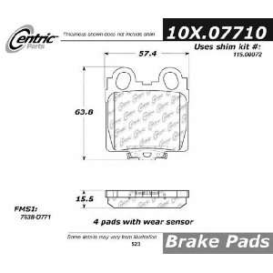  Centric Parts 105.07710 Ceramic Brake Pad Automotive