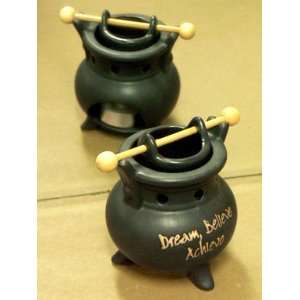   Ceramic Black Oil Burner with Insperational Message