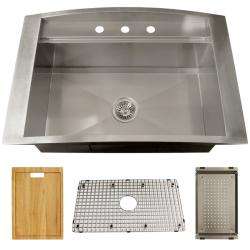 Ticor Royal Stainless Steel 16 gauge 33x22 Overmount Kitchen Sink 
