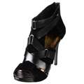 Fergie Womens Sanibel Black Platform Sandals  