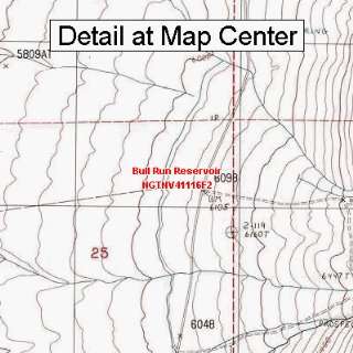 USGS Topographic Quadrangle Map   Bull Run Reservoir, Nevada (Folded 