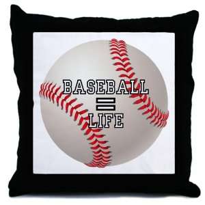  Throw Pillow Baseball Equals Life 