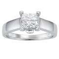 14k White Gold 1/2ct TDW Princess Diamond Composite Ring (I J, I2)
