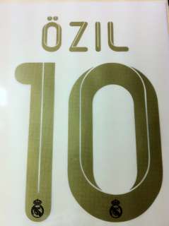 REAL MADRID new nameset name and number set for season 2011 / 2012 