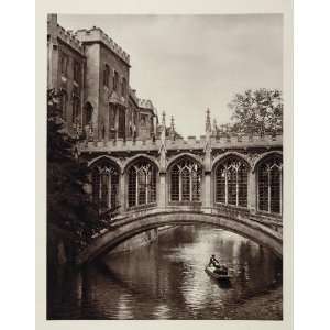   Johns College Cambridge Print   Original Photogravure