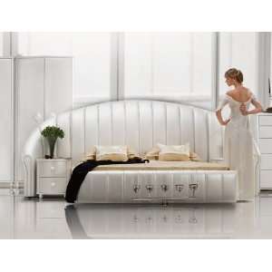  Sea Shell   Tufted Leatherette Bed: Home & Kitchen