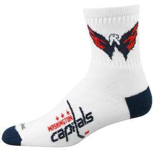 Washington Capitals White Team Logo Quarter Length Socks 