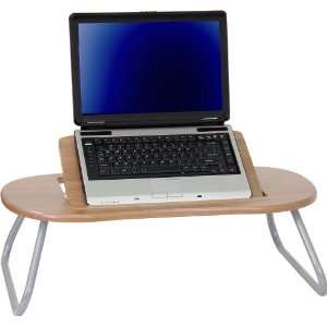   Adjustable Laptop Computer Table with Dark Natural Top