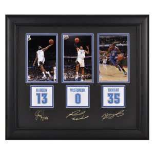  Kevin Durant, James Harden and Russell Westbrook Framed 