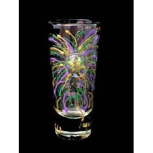  Mardi Gras Fireworks Design   Collectible Shooter Glass 