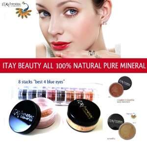 Itay Beauty Mineral Cosmetics Eye Shadow Shimmer 8 Stack Best 4 Blue 