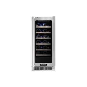 Marvel Professional 15 Inch Wine Cellar with Black Cabinet and Locking 