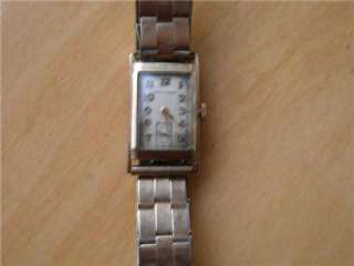   WRISTWATCH HAMILTON GOLD TONE TANK STYLE PRE OWNED WORKING  