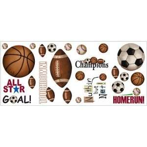  Play Ball Peel & Stick Wall Decals: Toys & Games
