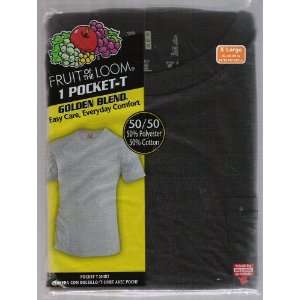  Fruit of the Loom 50/50 Polyester cotton 1 Pocket T Shirt 