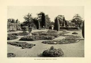   Print Western Garden Brome Hall Norfolk England Landscape Architecture