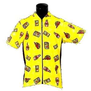 Womens Yellow Peppers Cycling Jersey 