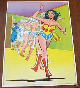 Vintage 1978 WONDER WOMAN Pin up Poster DC Comics  