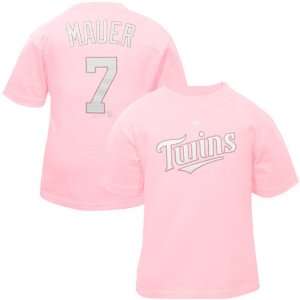  Shirts : Majestic Joe Mauer Minnesota Twins #7 Toddler Girls Name 