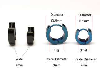 pc Titanium Steel Metal Earrings Quality Guaranteed Two Size Five 