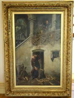 MAGNIFICENT LARGE 19C O/C PAINTING BY AUGUSTE KRAUSE LA  