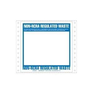  Non RCRA Regulated Waste Label, Blank Open Box, Pin Feed 