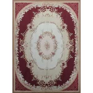   Hand Knotted Aubusson Weave Designer Area Rug S165: Home & Kitchen
