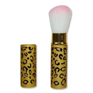 Professional Synthetic Super Soft Retractable Powder Makeup Brush Gold 