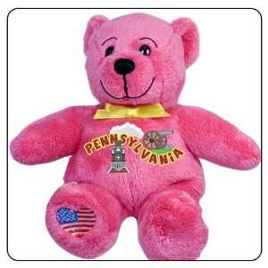    Pennsylvania Symbolz Plush Pink Bear Stuffed Animal: Toys & Games