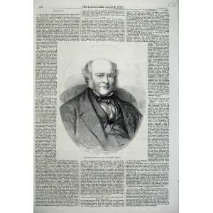  1860 Portrait Richard Barrow Esq Man Antique Print
